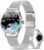 Yohuton Smartwatch Damen Glänzend Silber, 1,09“ HD Rund Fitnessuhr Damen für An…